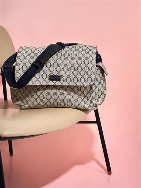 bolsa de maternidade gucci|Gucci Bolsa para bebés de lona Original GG.